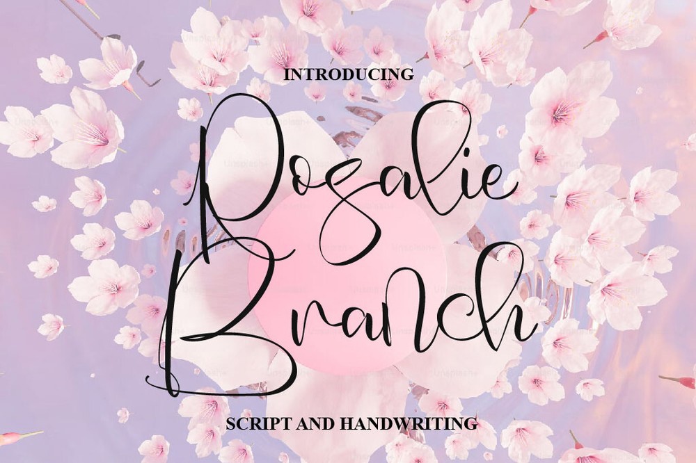 Пример шрифта Rosalie Branch #1