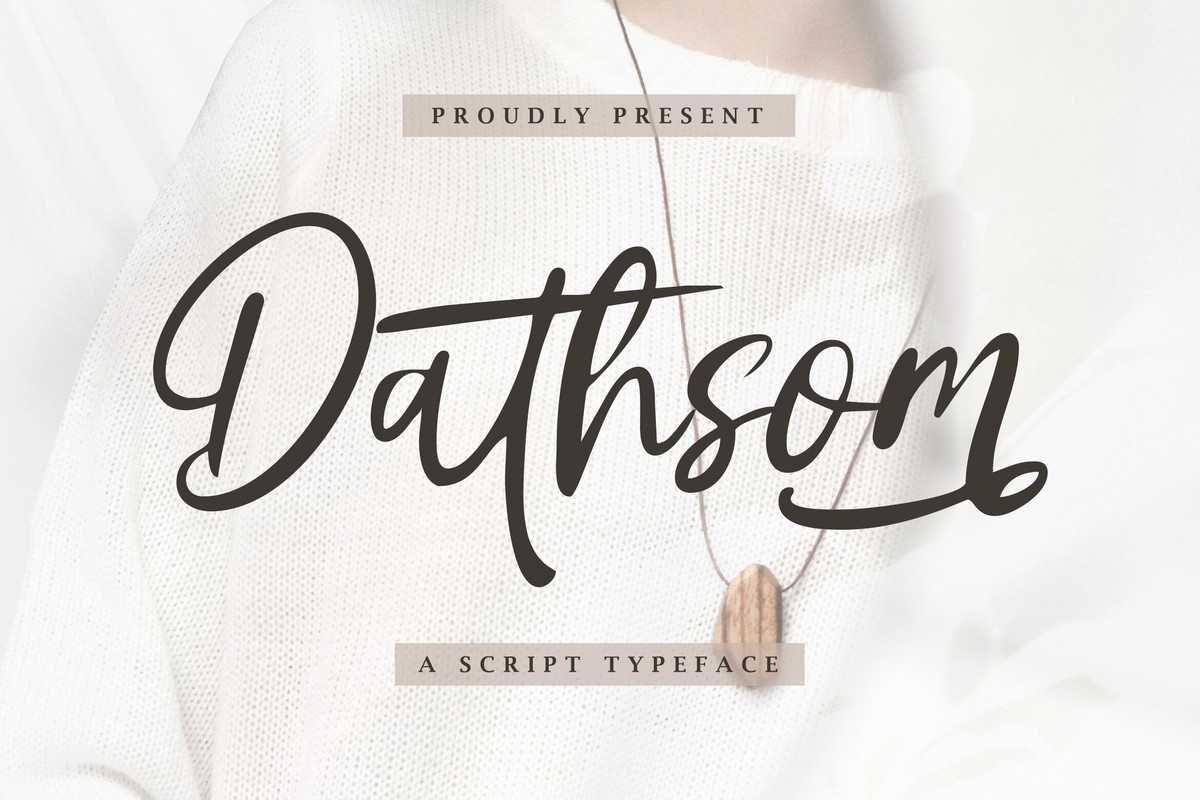 Пример шрифта Dathsom #1