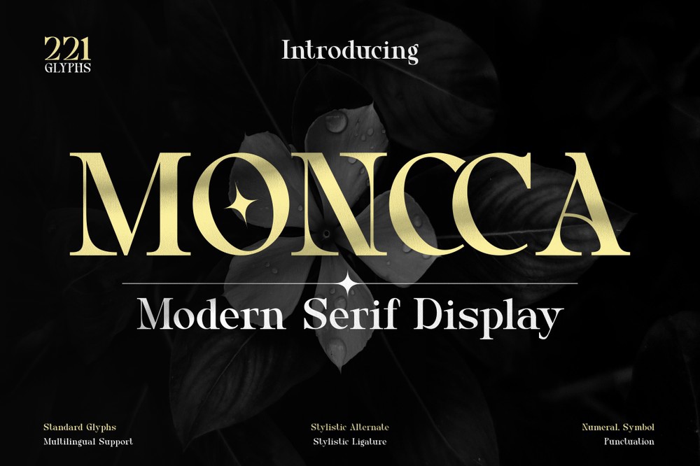 Пример шрифта Moncca #1