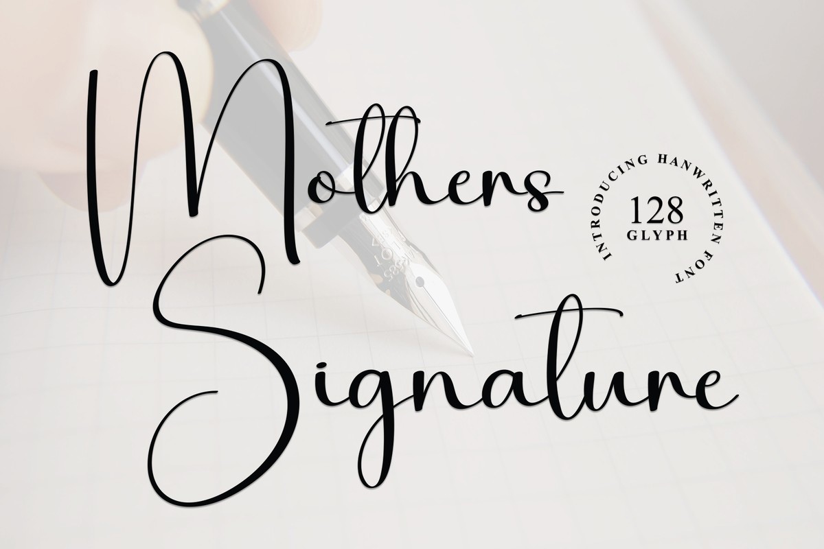 Пример шрифта Mothers Signature #1