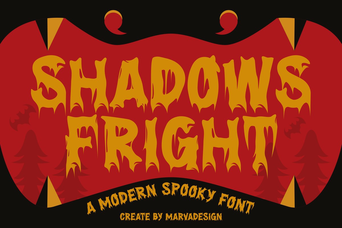 Пример шрифта Shadows Fright #1