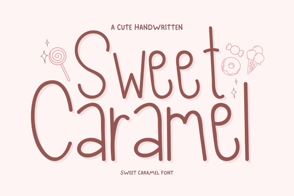 Пример шрифта Sweet Caramel #1