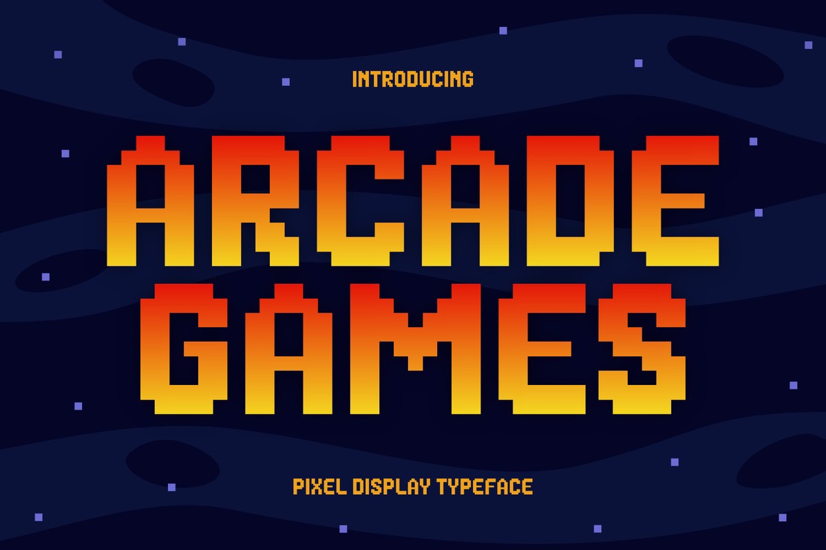 Пример шрифта Arcade Games #1
