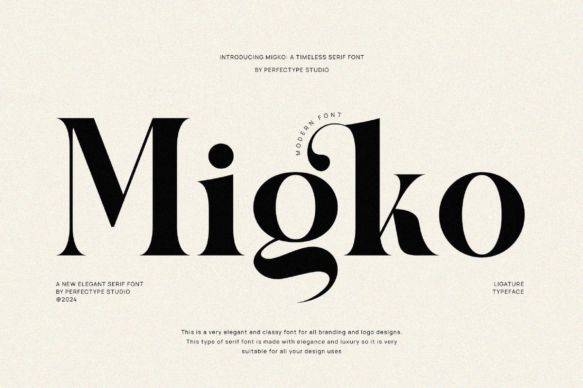Пример шрифта Migko #1