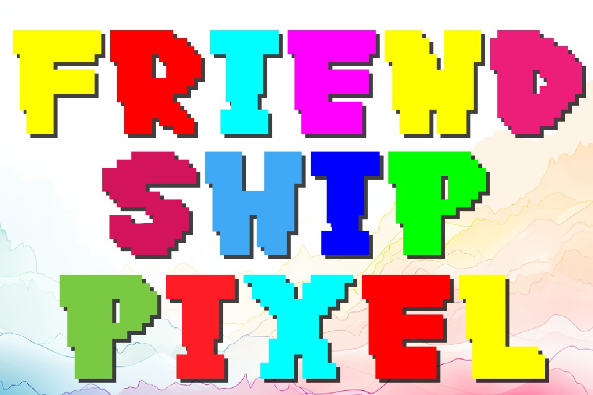 Пример шрифта Pixel Friendship #1