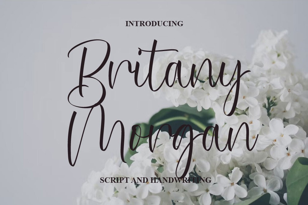 Пример шрифта Britany Morgan #1