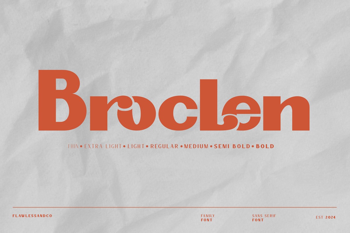 Пример шрифта Broclen #1