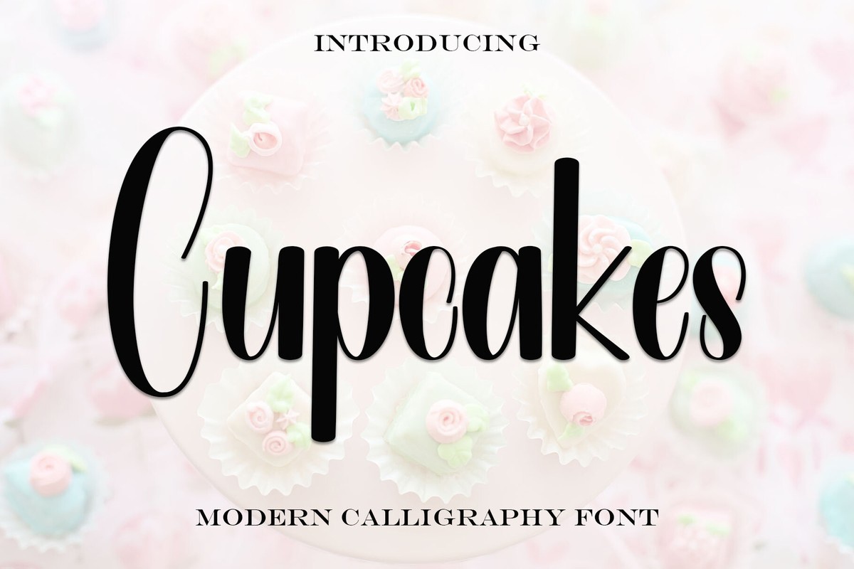 Пример шрифта Cupcakes #1