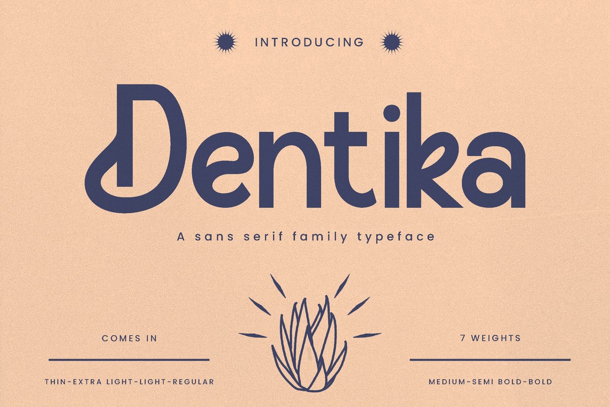 Пример шрифта Dentika #1
