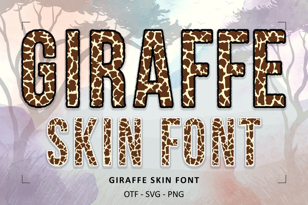 Пример шрифта Giraffe Skin #1