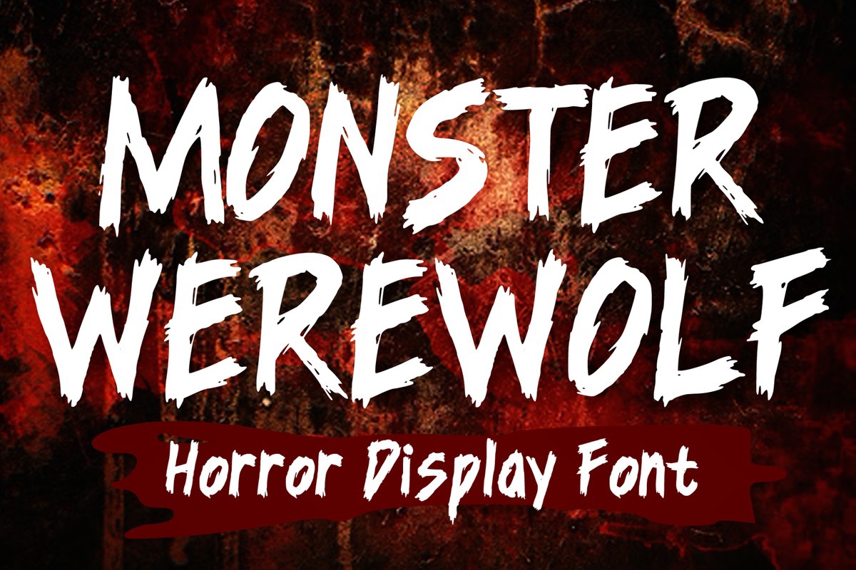Пример шрифта Monster Werewolf #1