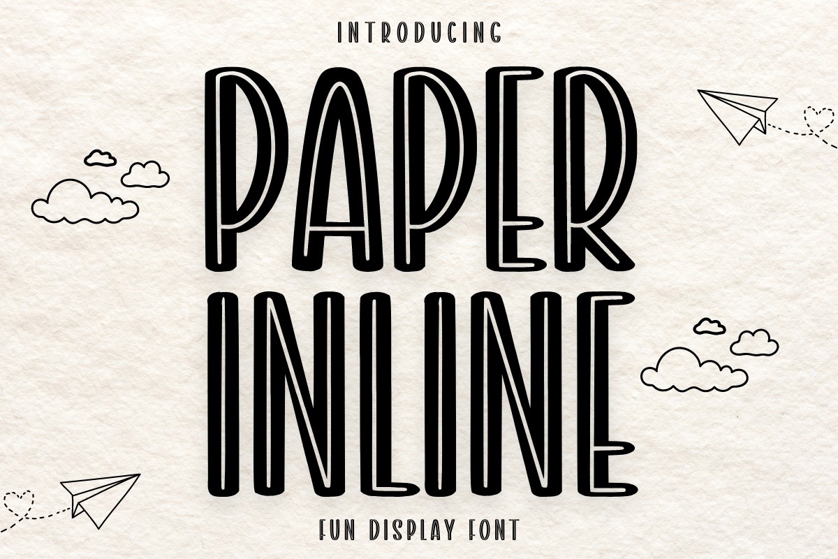 Пример шрифта Paper Inline #1