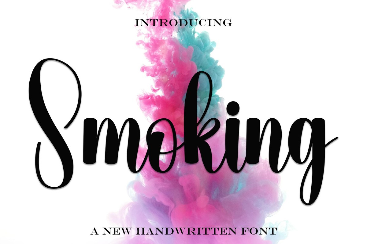 Пример шрифта Smoking #1