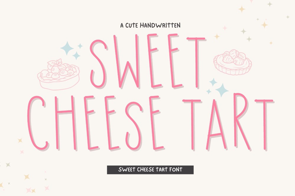 Пример шрифта Sweet Cheese Tart #1