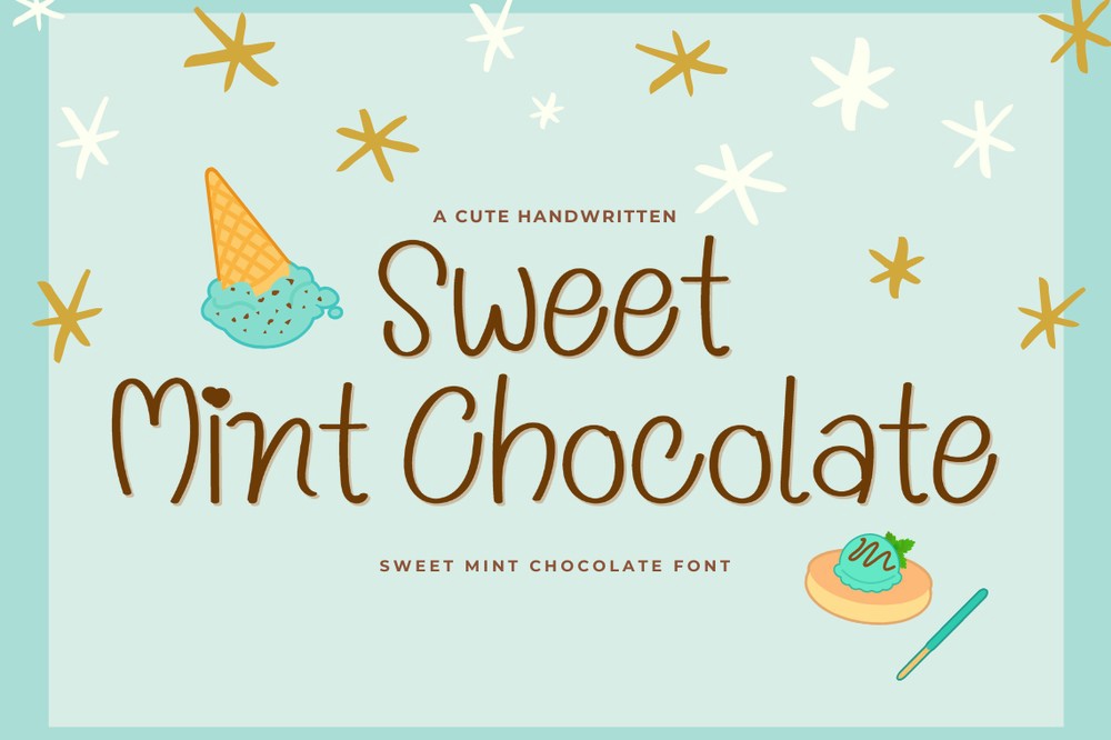 Пример шрифта Sweet Mint Chocolate #1