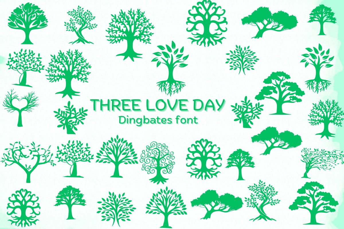 Пример шрифта Tree Love Day #1