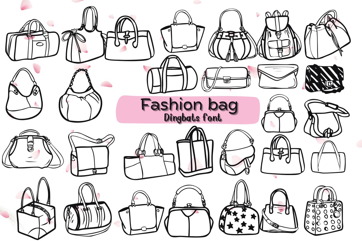 Пример шрифта Fashion Bag #1