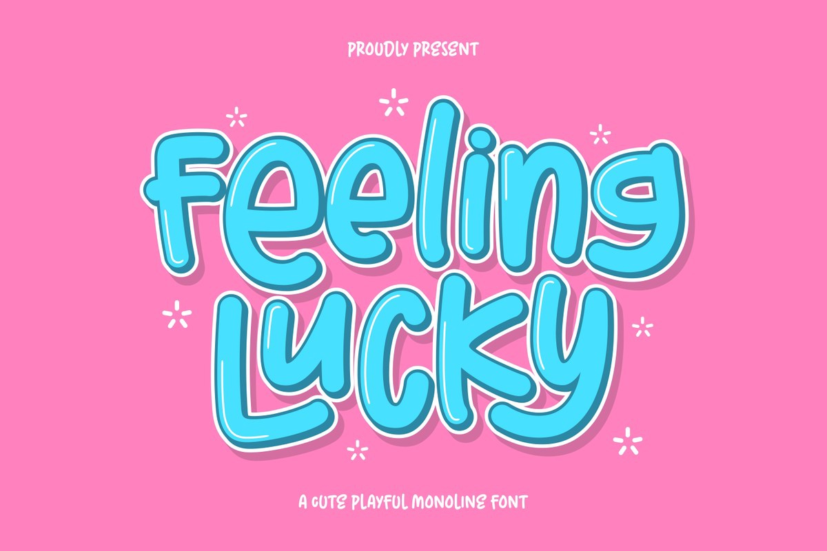 Пример шрифта Feeling Lucky #1