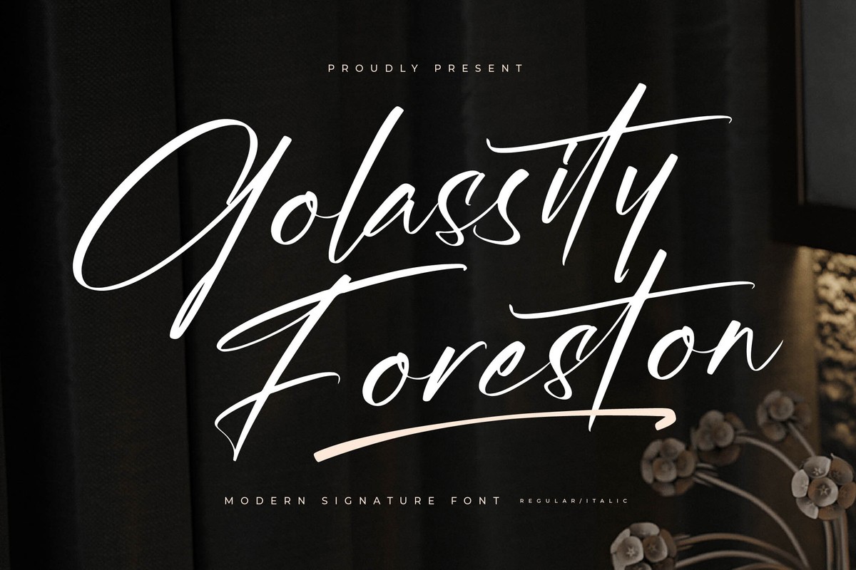 Пример шрифта Golassity Foreston #1