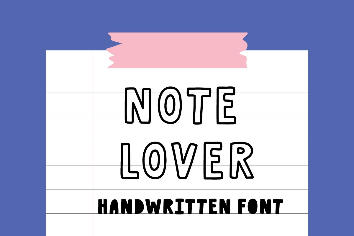 Пример шрифта Note Lover #1