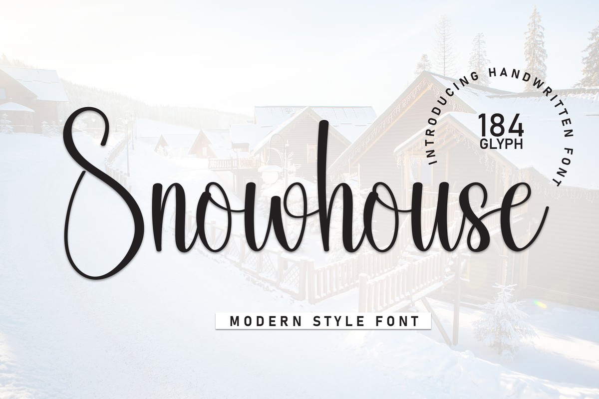 Пример шрифта Snowhouse #1