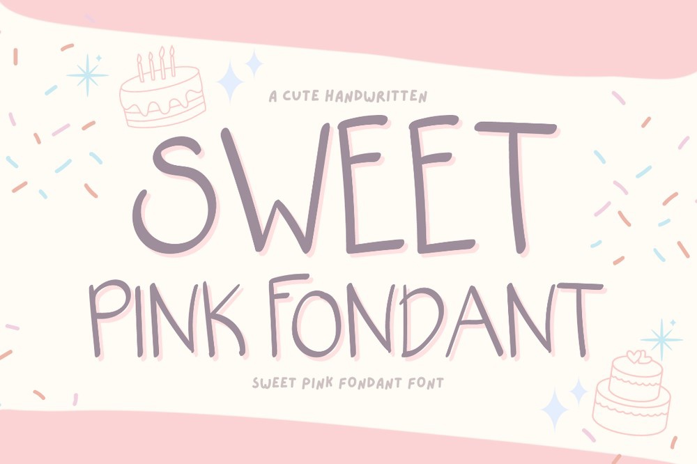 Пример шрифта Sweet Pink Fondant #1