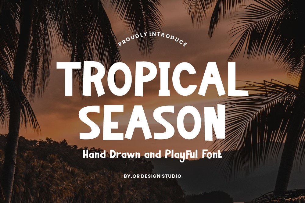 Пример шрифта Tropical Season #1