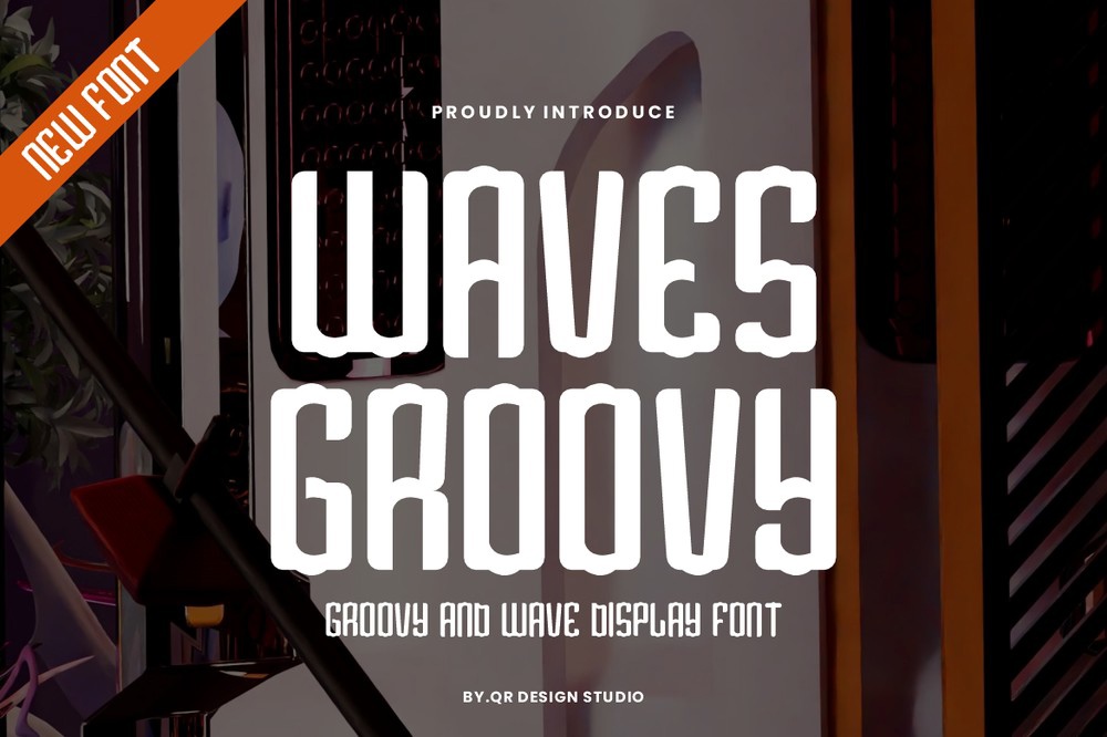 Пример шрифта Waves Groovy #1