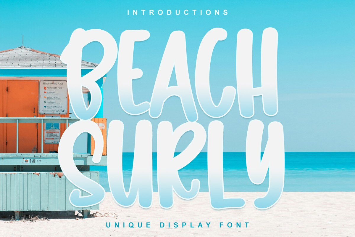 Пример шрифта Beach Surly #1