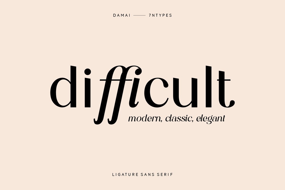 Пример шрифта Difficult #1