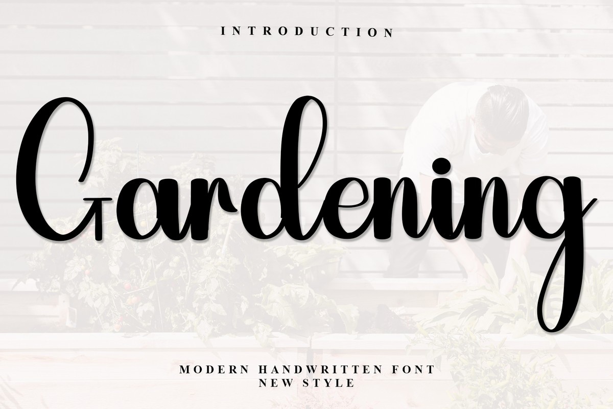 Пример шрифта Gardening #1