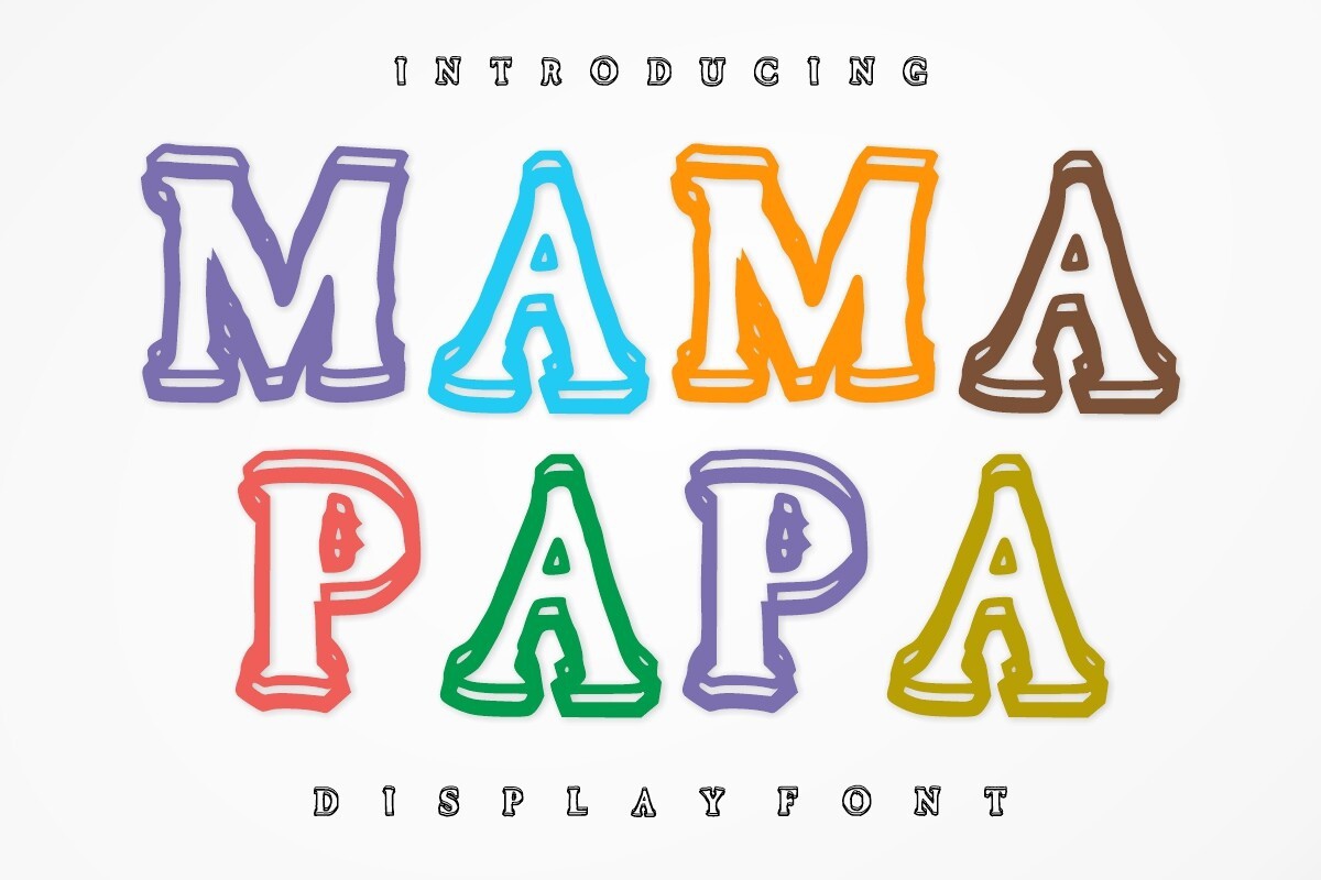 Пример шрифта Mama Papa #1