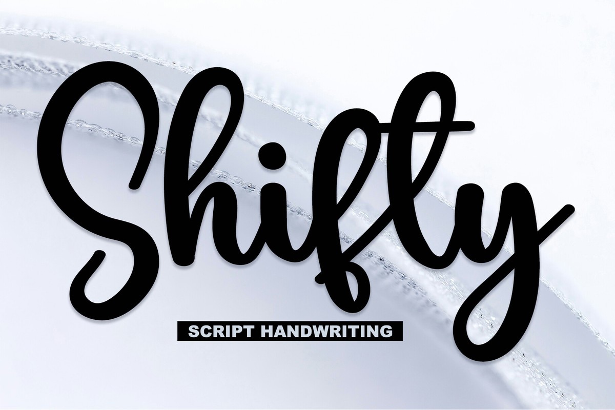 Пример шрифта Shifty #1