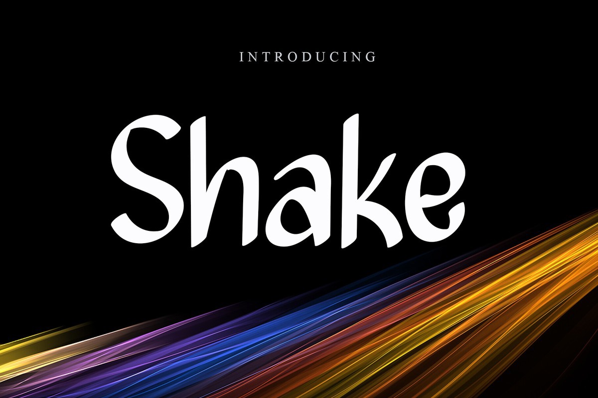 Пример шрифта Shake #1