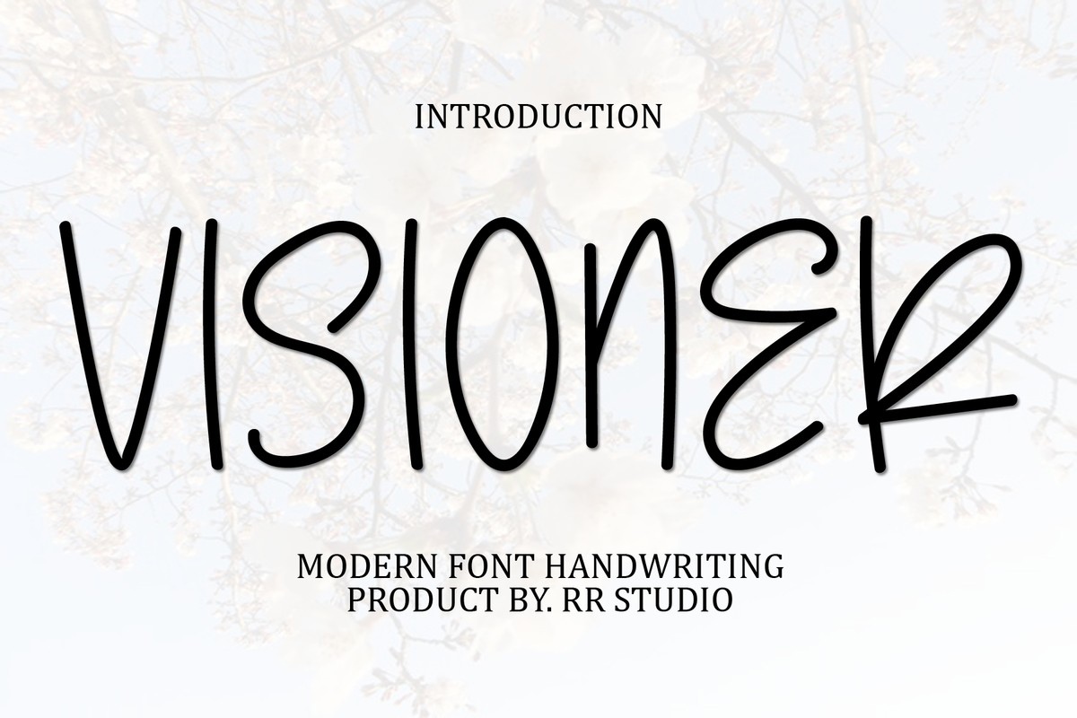 Пример шрифта Visioner #1