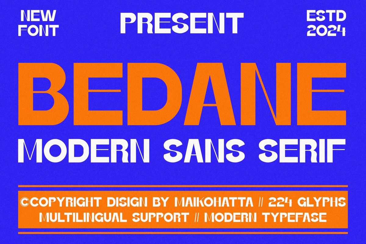 Пример шрифта Bedane #1