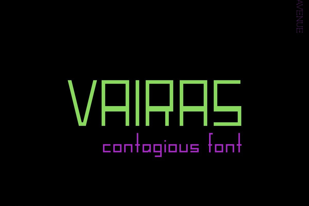 Пример шрифта Vairas #1