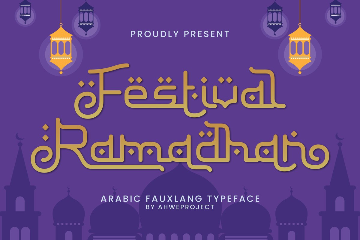 Пример шрифта Festival Ramadhan #1