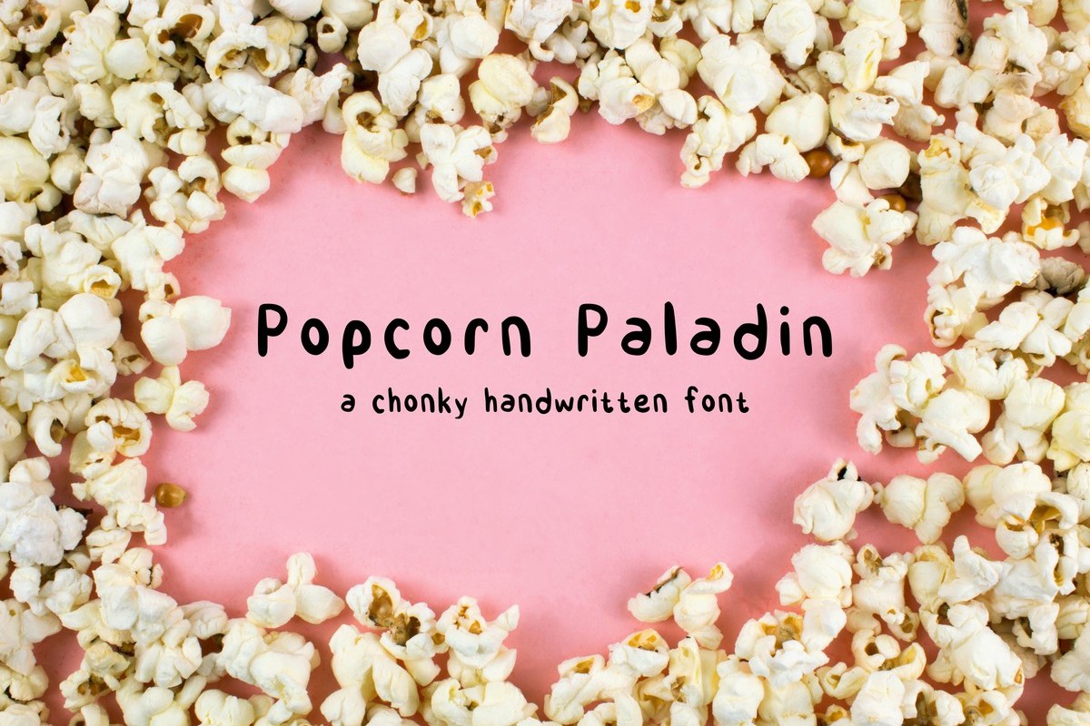 Пример шрифта Popcorn Paladin #1