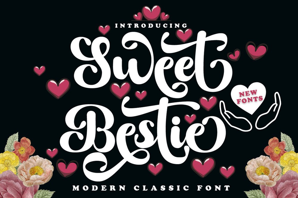 Пример шрифта Sweet Bestie Script #1