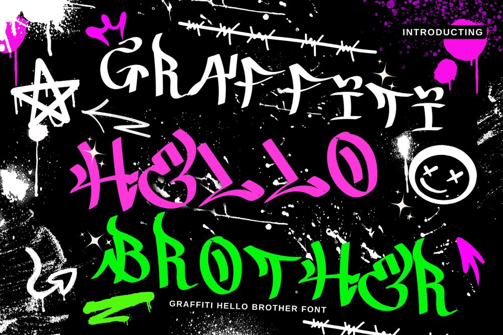Пример шрифта Graffiti Hello Brother #1