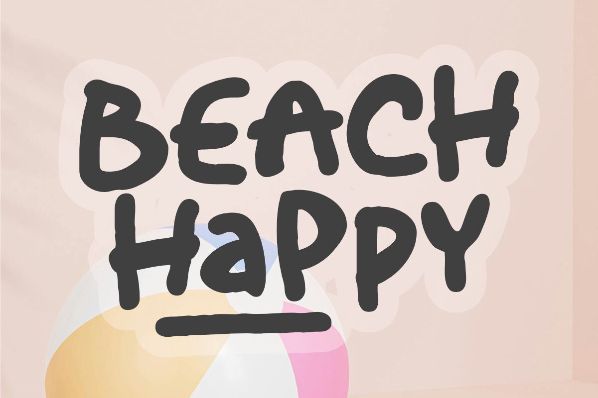 Пример шрифта Beach Happy #1