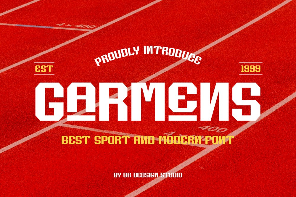 Пример шрифта Garmens #1