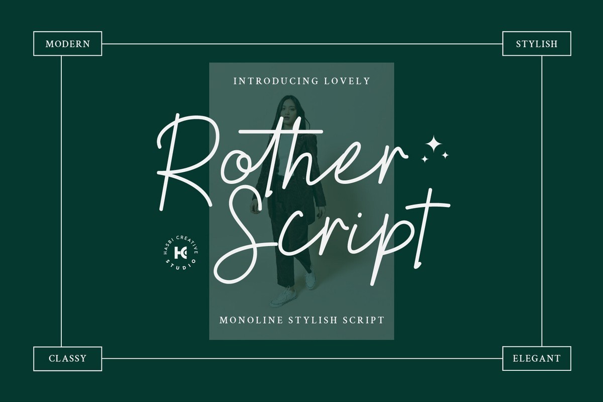 Пример шрифта Rother Script #1