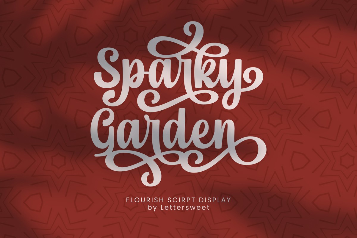 Пример шрифта Sparky Garden #1