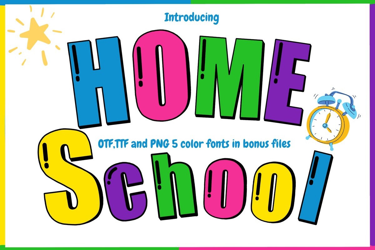 Пример шрифта Home School #1