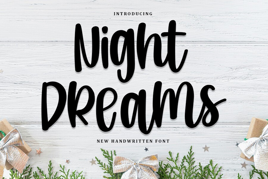 Пример шрифта Night Dreams #1