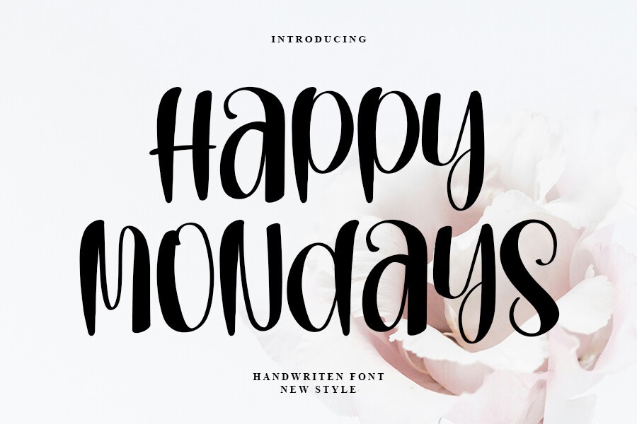 Пример шрифта Happy Mondays #1