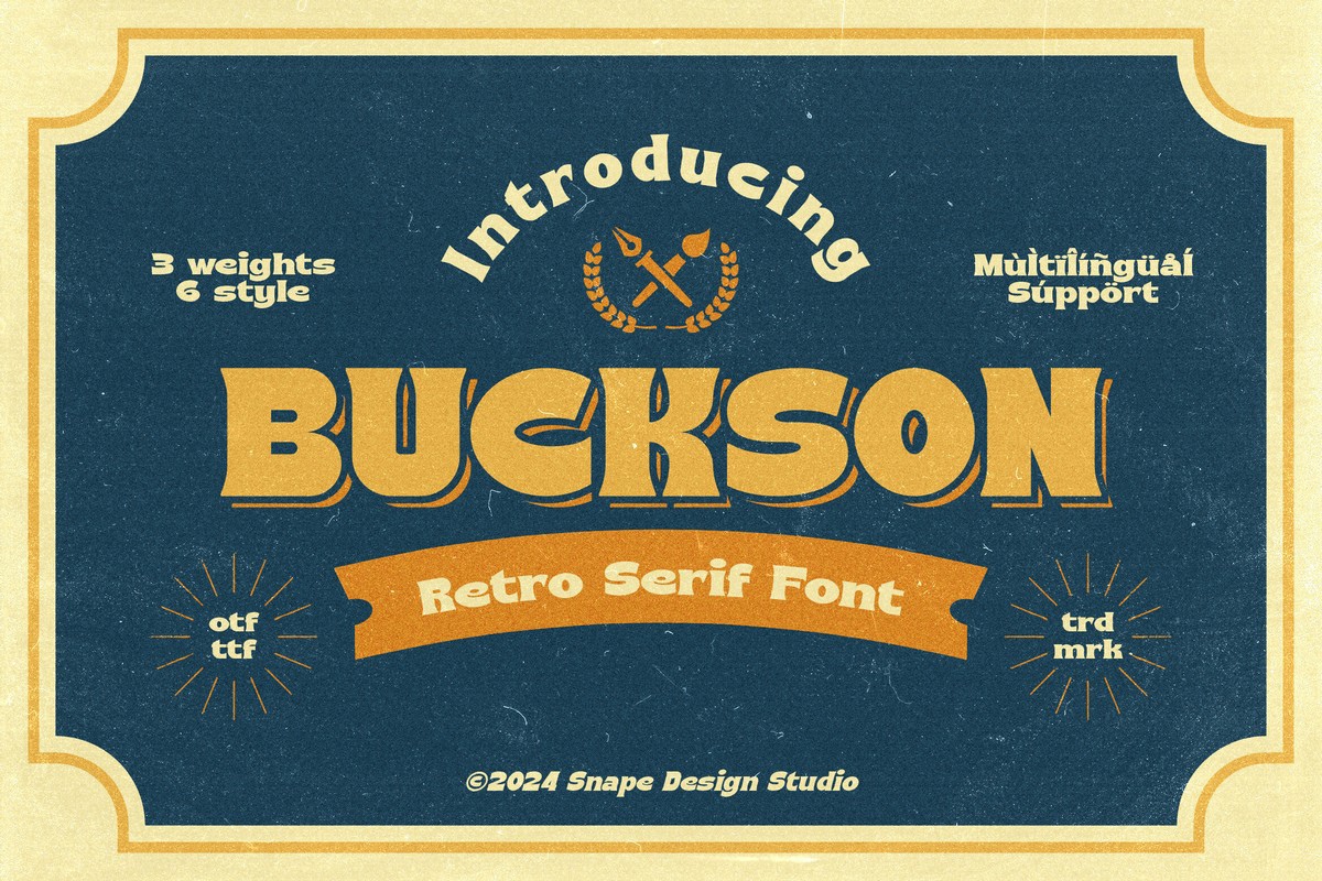 Пример шрифта Buckson #1