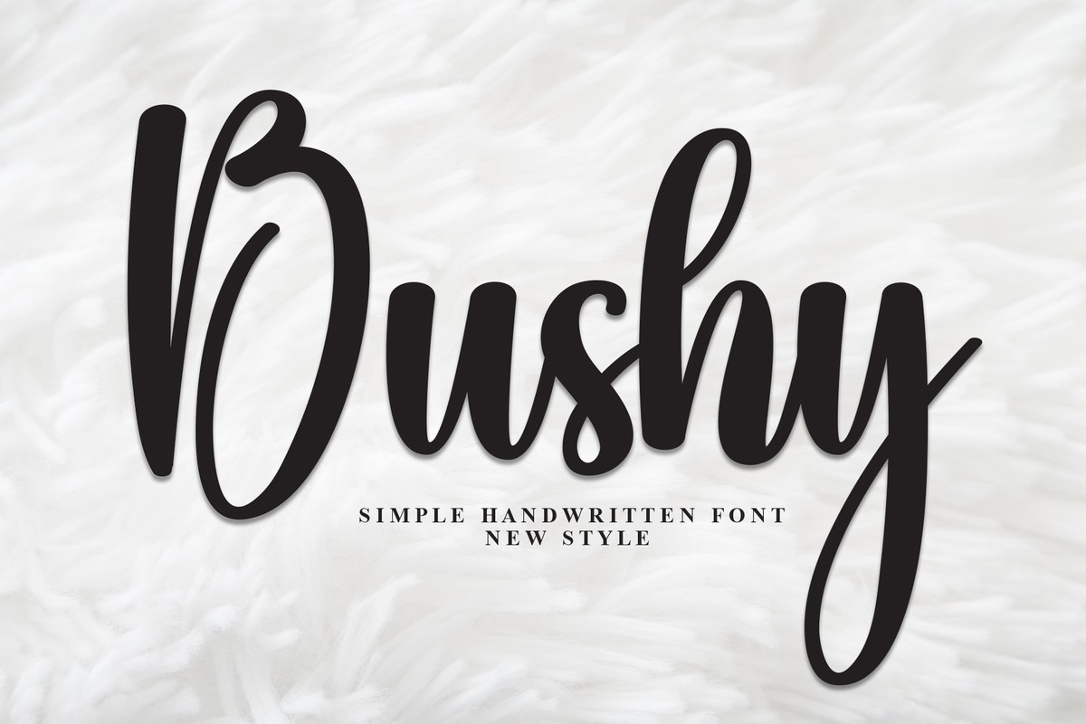 Пример шрифта Bushy #1
